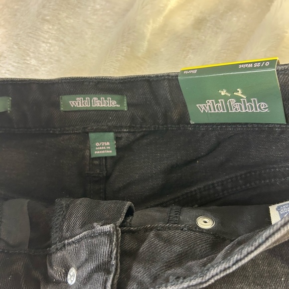 Women's‎ size 0/25 short Black Denim Shorts. Wild fable. NWT summer - Picture 2 of 5